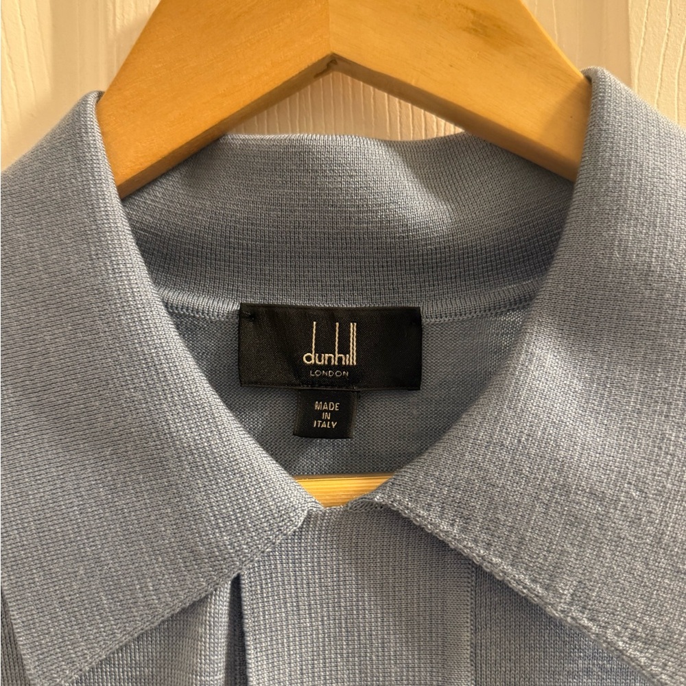 Dunhill Blue Polo Shirt Classic Design - Picture 3 of 4